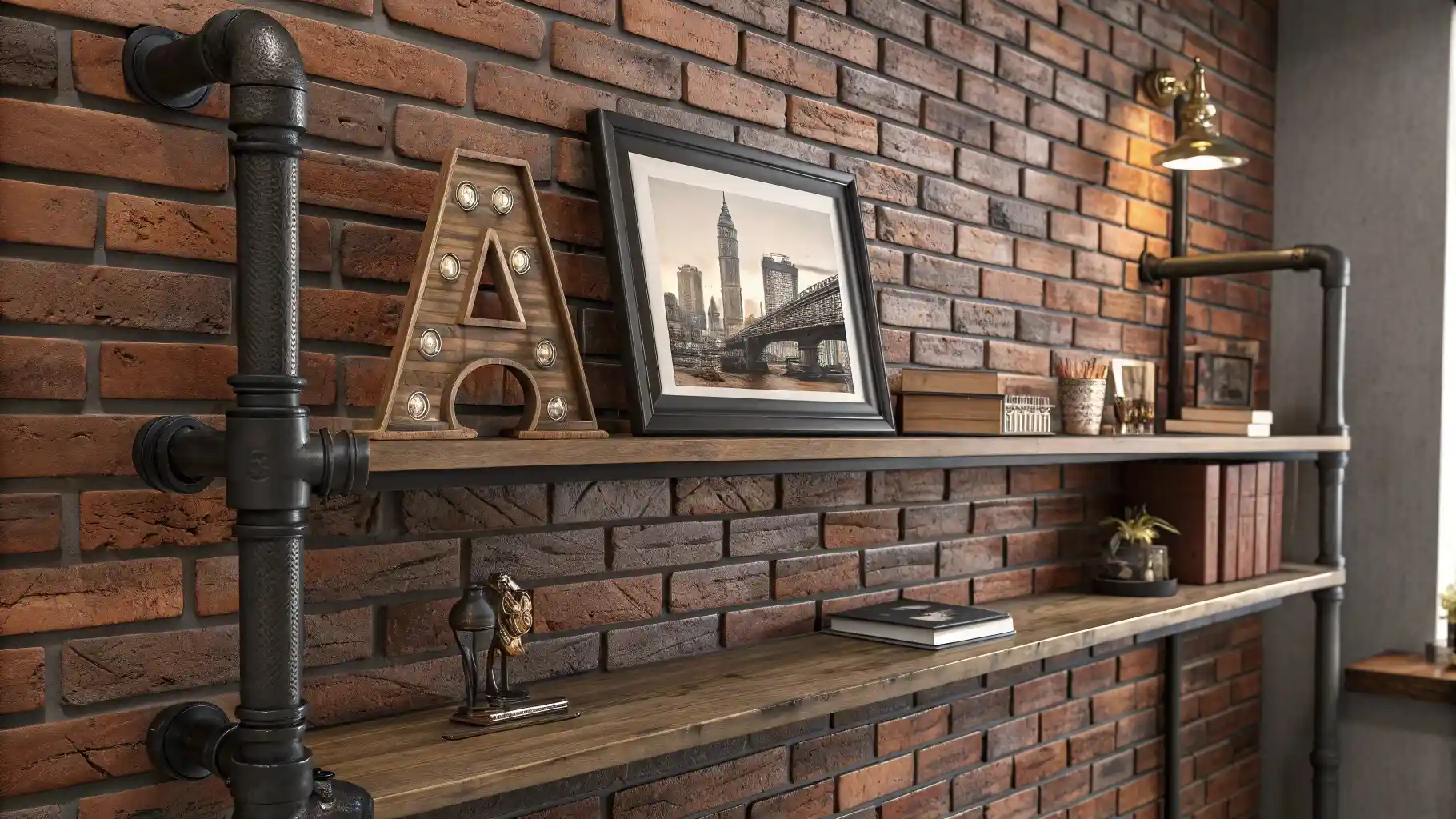 Industrial Pipe Shelf Display