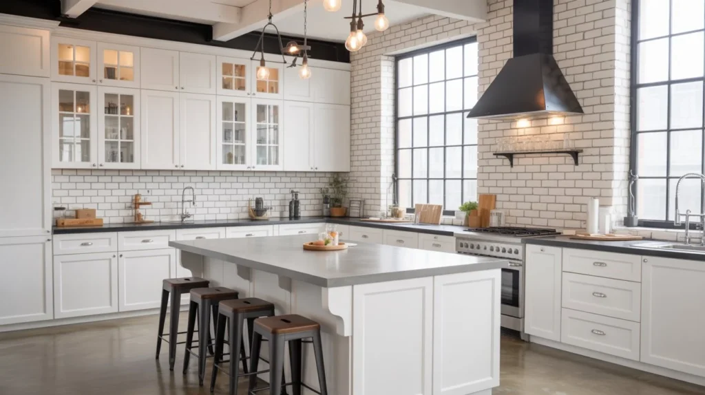 Industrial White Loft Kitchen