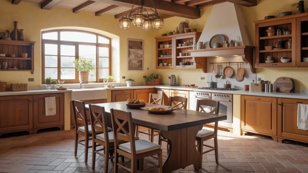 Inviting Farmhouse Gathering Kitchen
