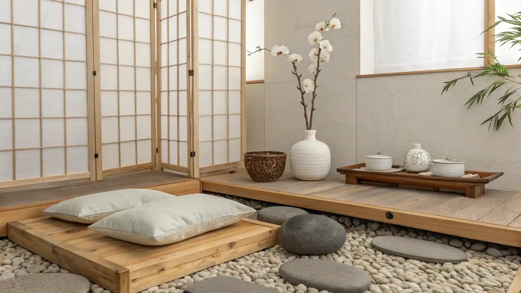 Japanese Zen Tea Ceremony Lounge
