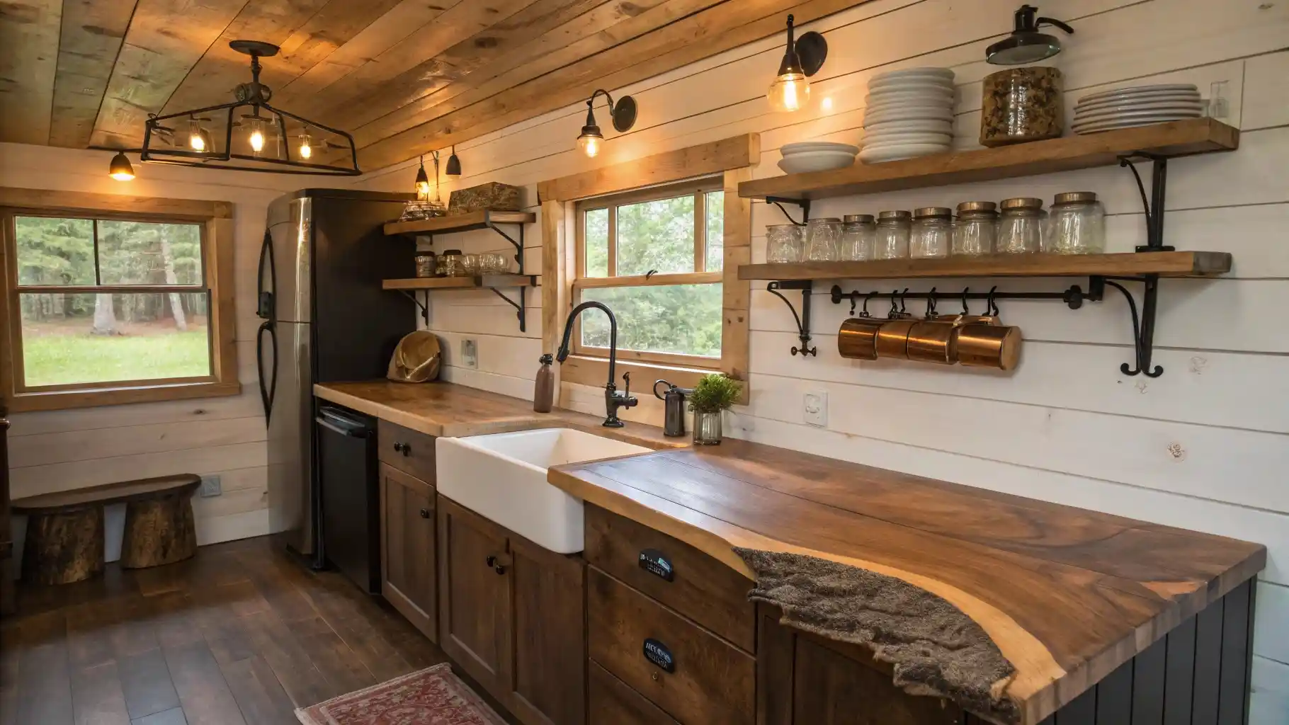 Live Edge Wood Countertop Design