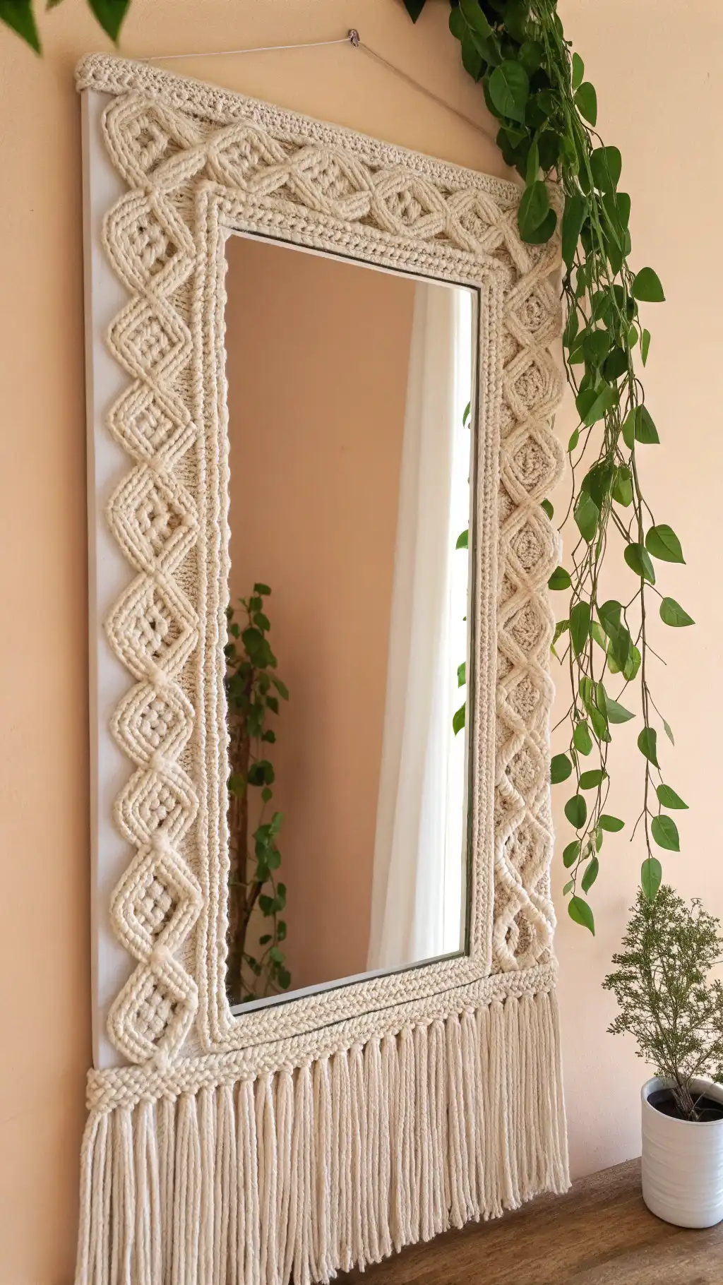Macrame Dream Weaver Mirror
