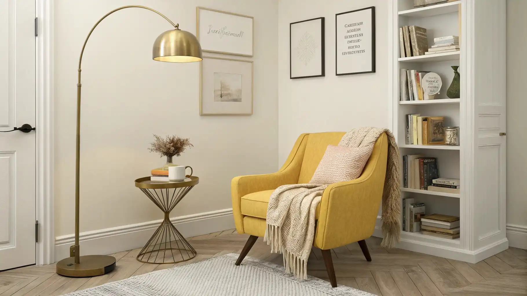 Mid-Century Butter Yellow Reading Chair