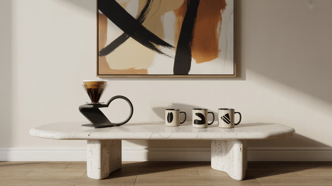 Minimalist Art Coffee Display