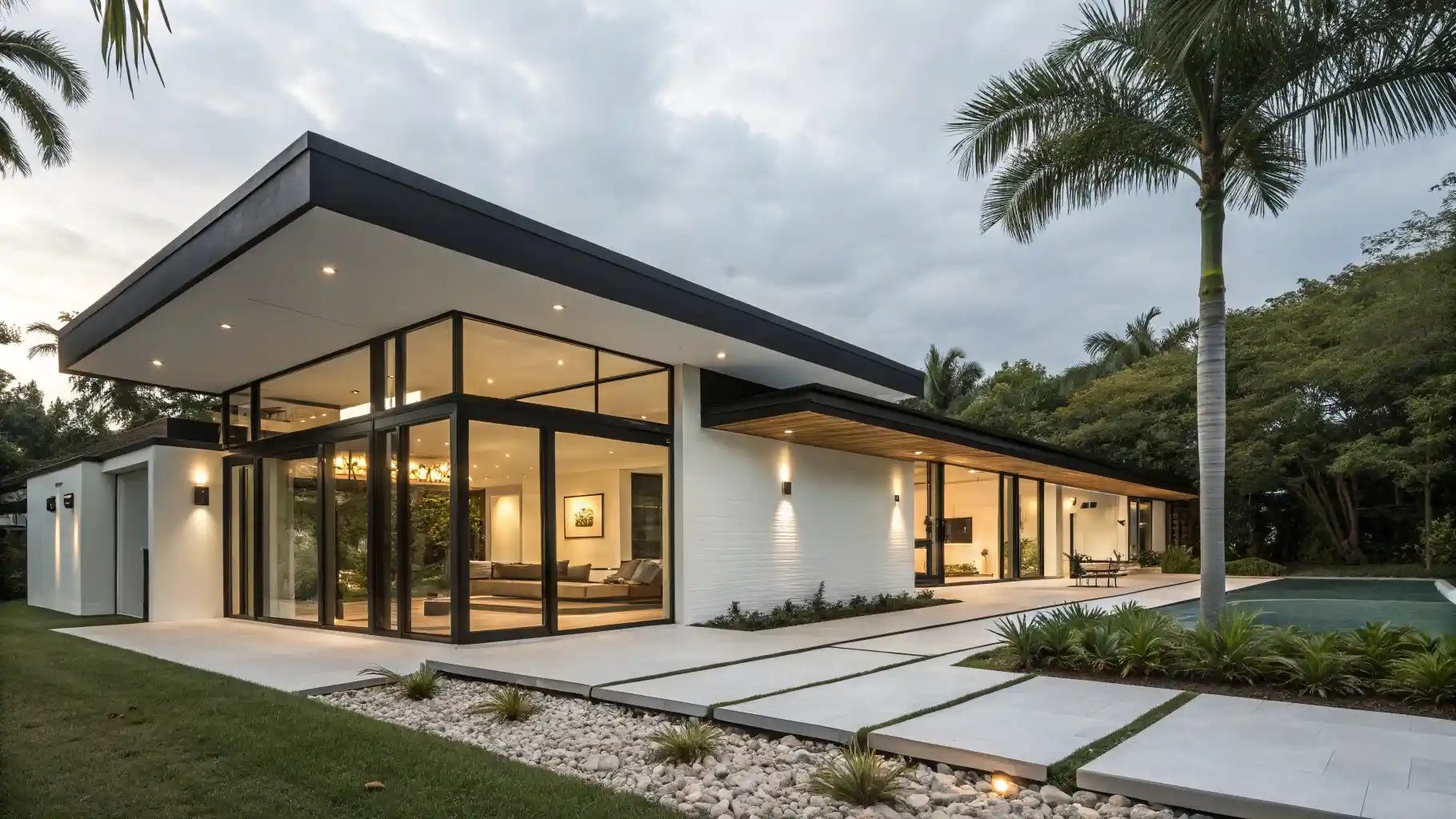 Minimalist Mid-Century Modern with Black Frame Details