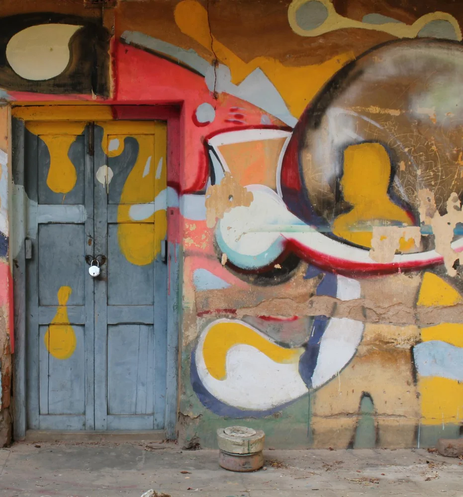 Modern Abstract Mural Door