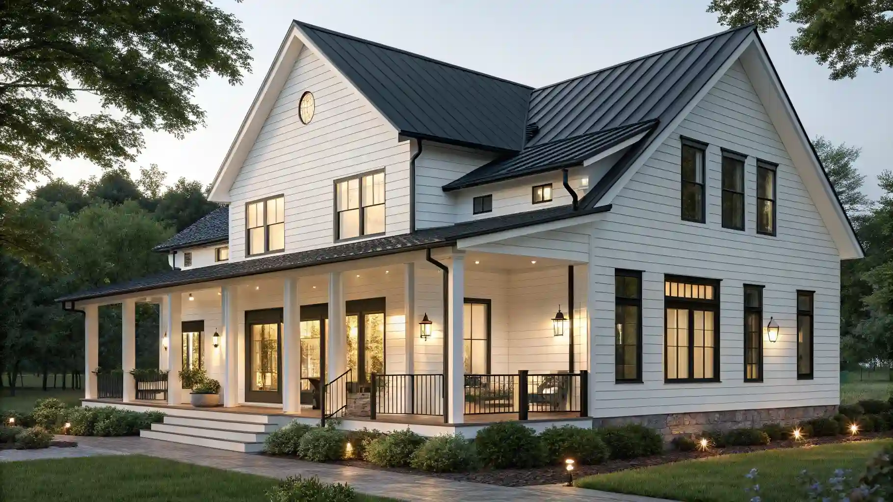 Modern Farmhouse with Wraparound Porch Appeal