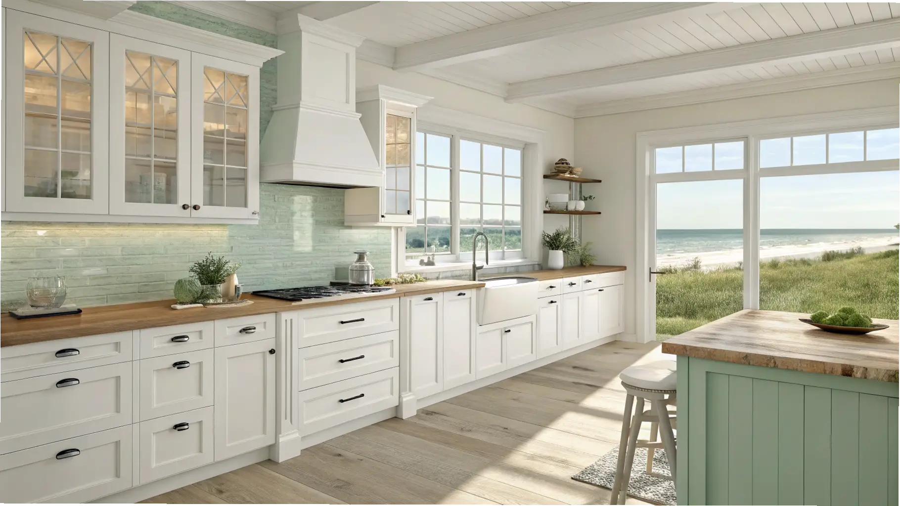Natural Wood Coastal Contrast