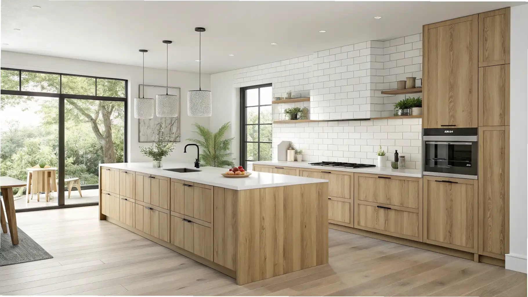 Natural Wood Contemporary Charm