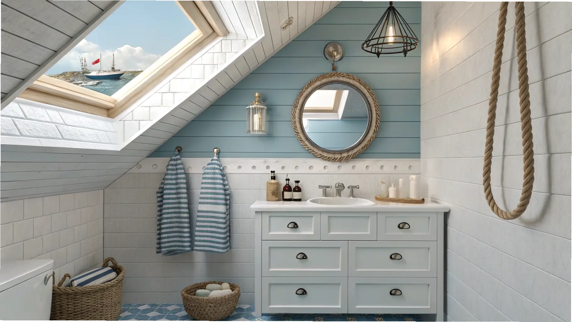 Nautical Nook Under the Roofline