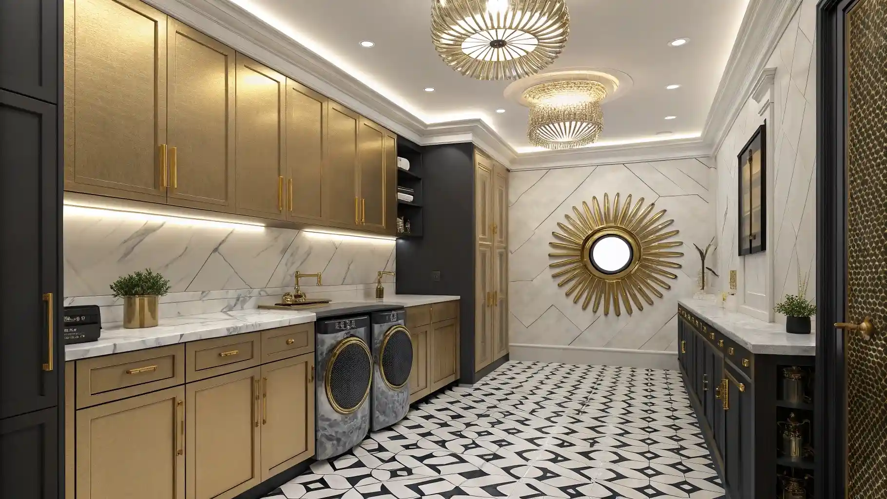 Opulent Art Deco Laundry Sanctuary