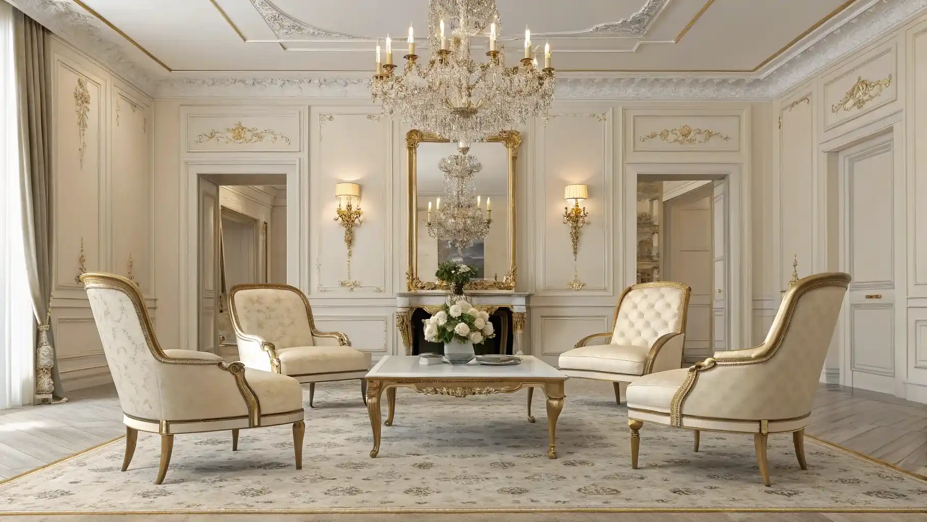 Opulent French Palace Reception Suite