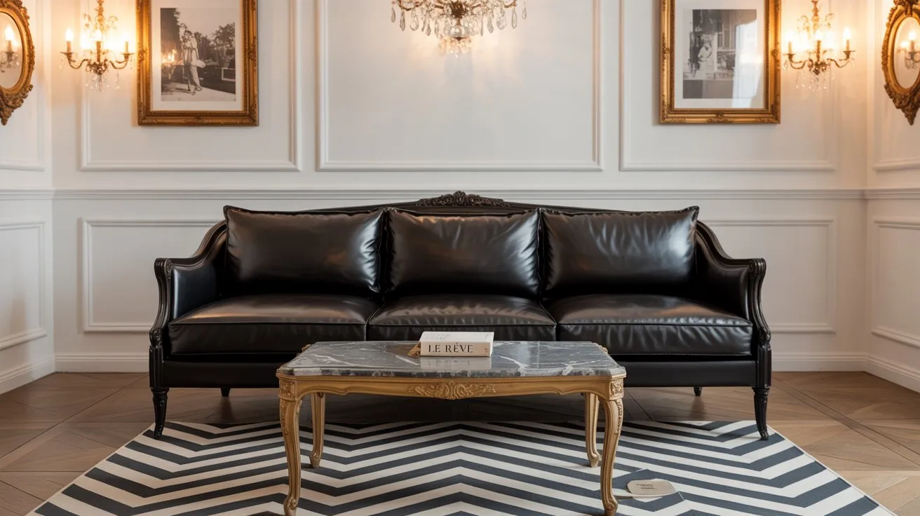 Parisian Chic Leather Elegance