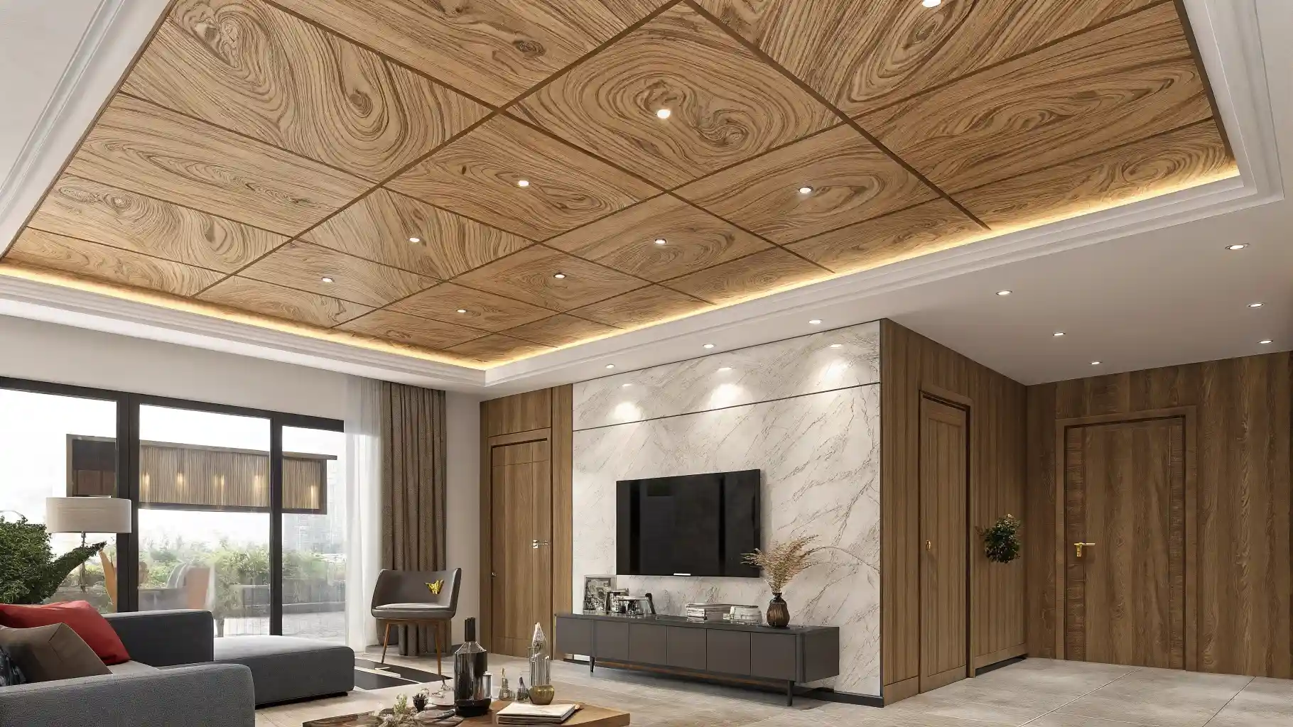 Plywood Panel Ceiling