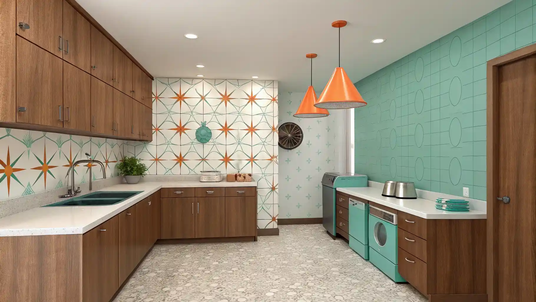 Retro Mid-Century Modern Laundry