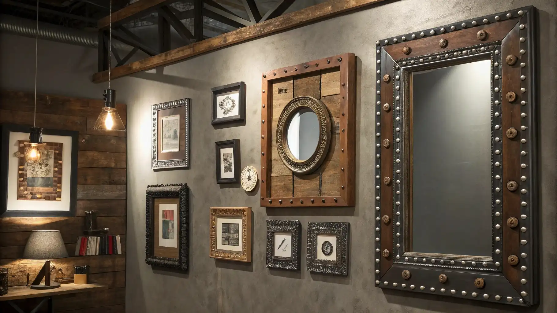 Riveted Mirror Gallery Wall