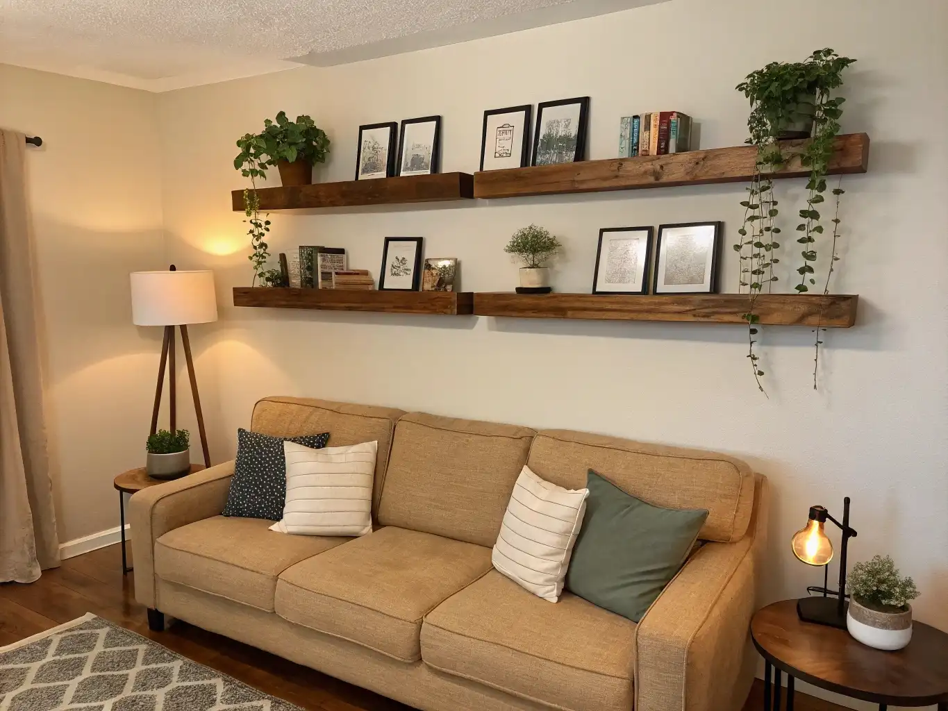 Rustic Floating Shelves