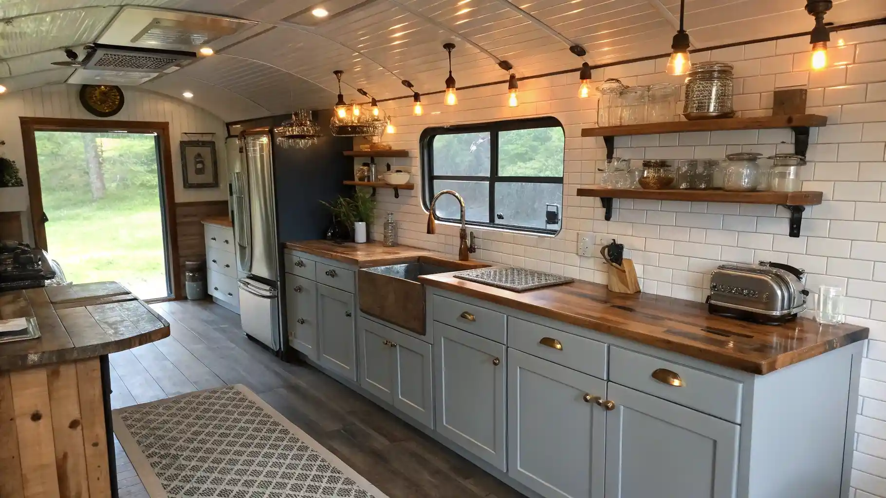 Sage Green Galley Kitchen Makeover