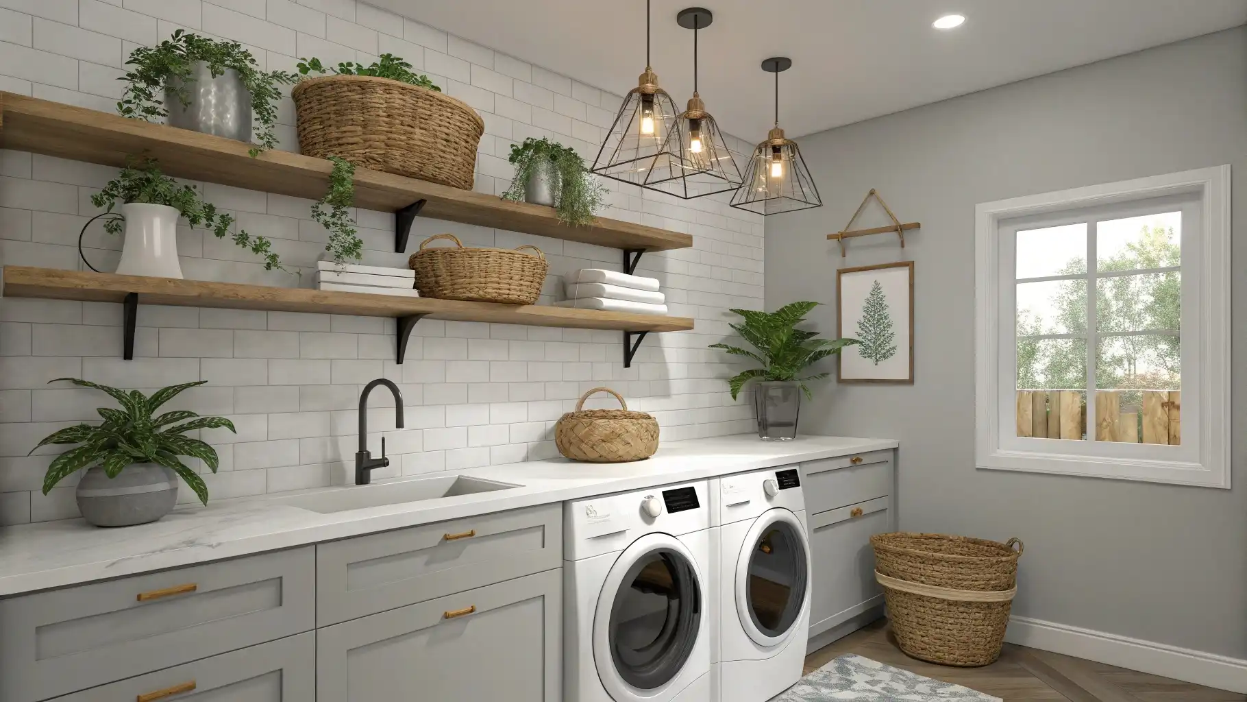 Scandinavian-Inspired Open Shelving Storage