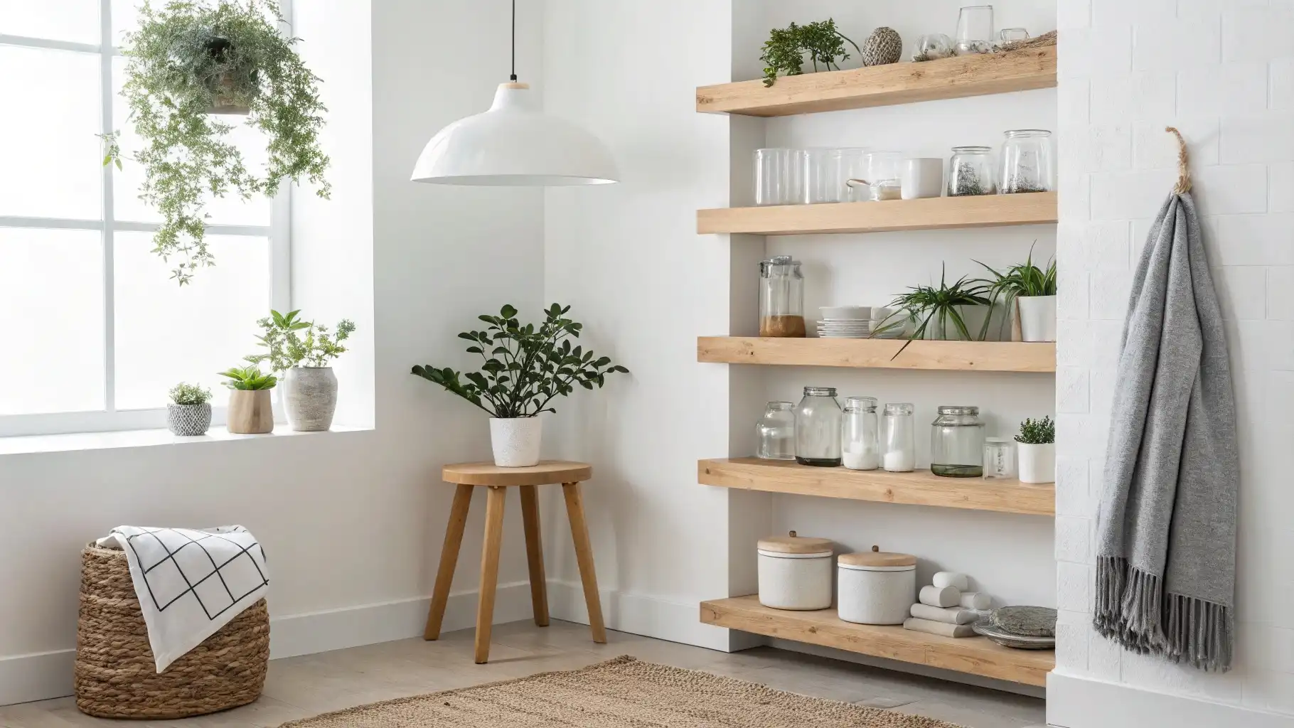 Scandinavian Minimalist Shelf Bar