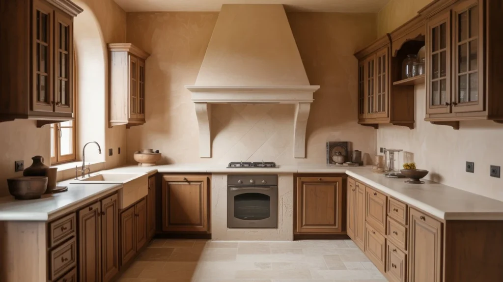 Seamless Earth-Toned Kitchen