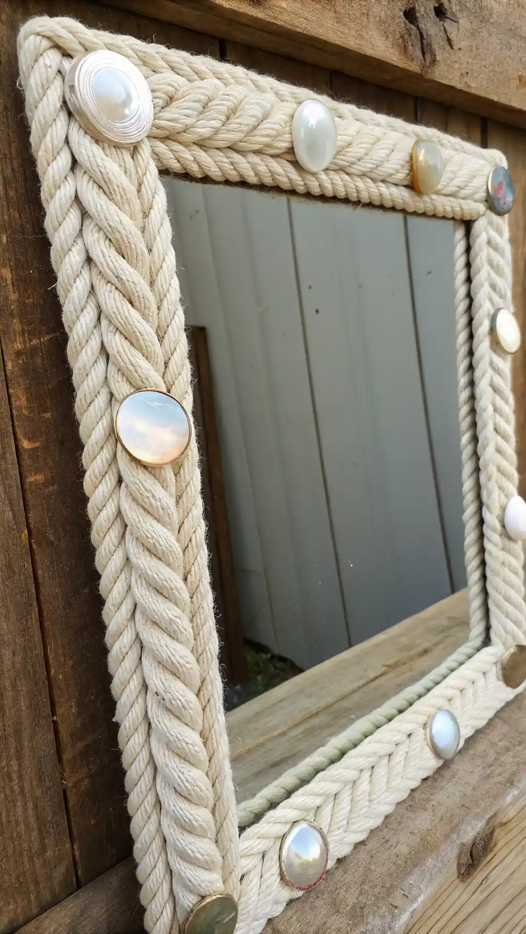 Seaside Braided Rope Mirror