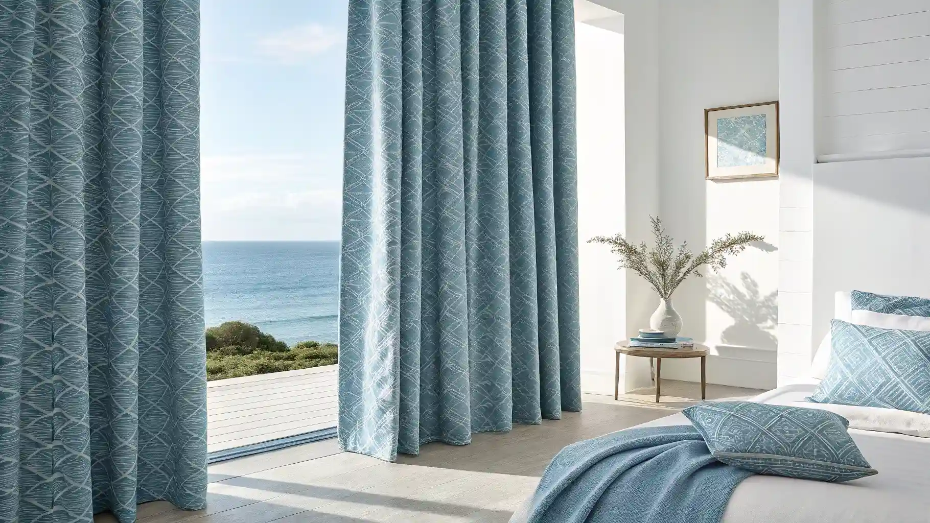 Serene Ocean Weave Drapes