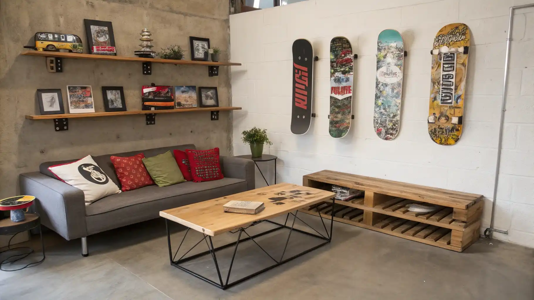 Skateboard Deck Wall Art Display