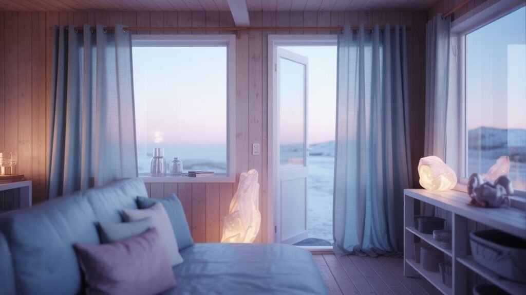 Soft Twilight Cabin Corner