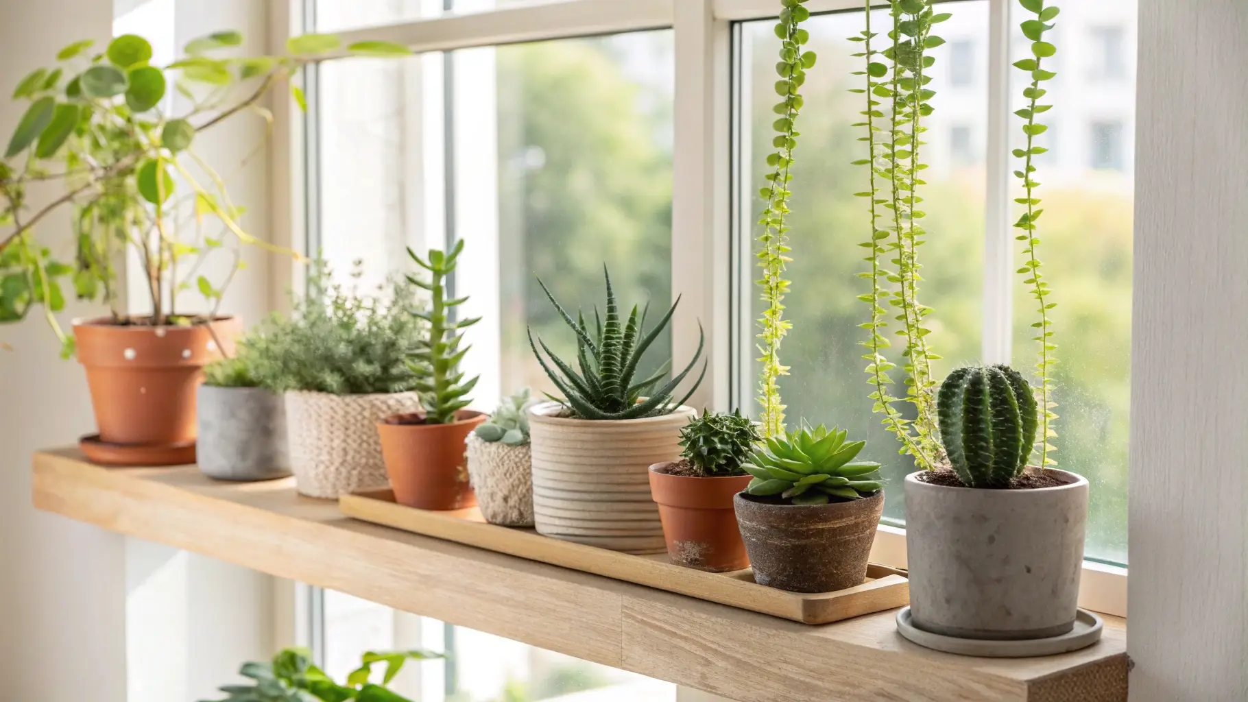 Sunlit Plant Shelf