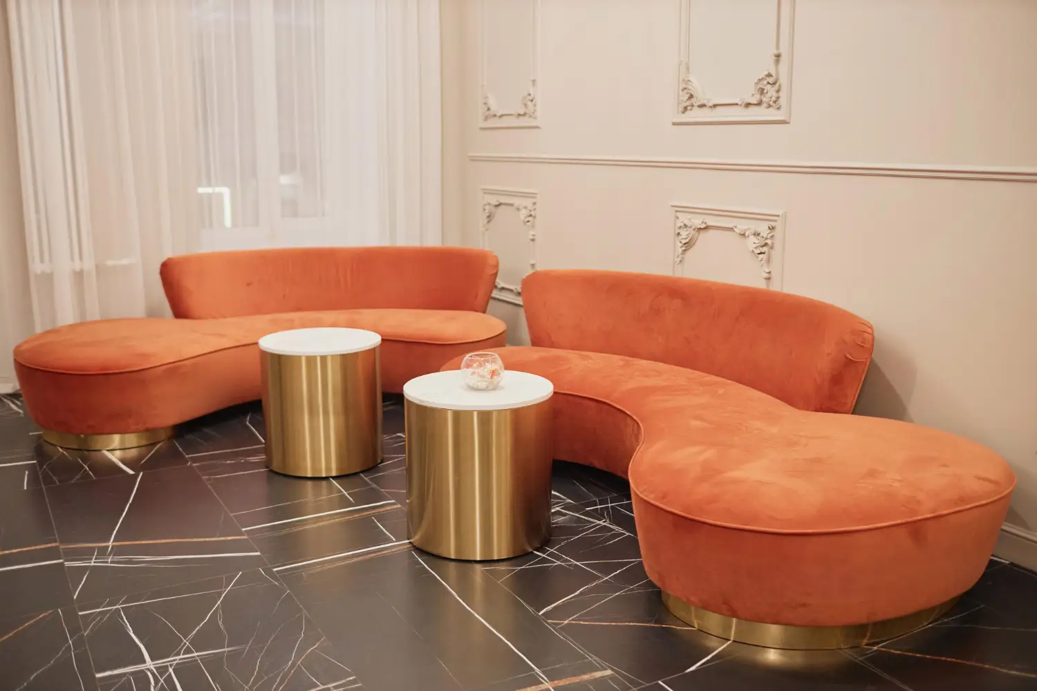 Tangerine Serpentine Seating