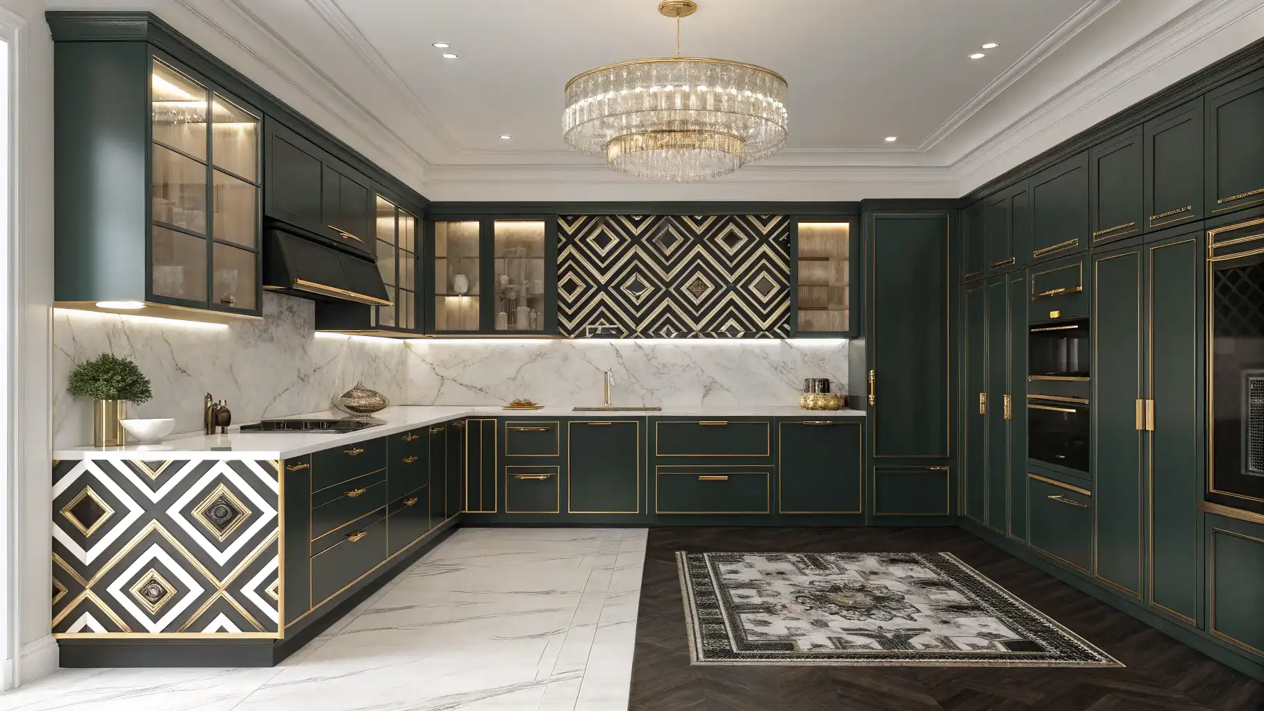 The Emerald Deco L-Shape