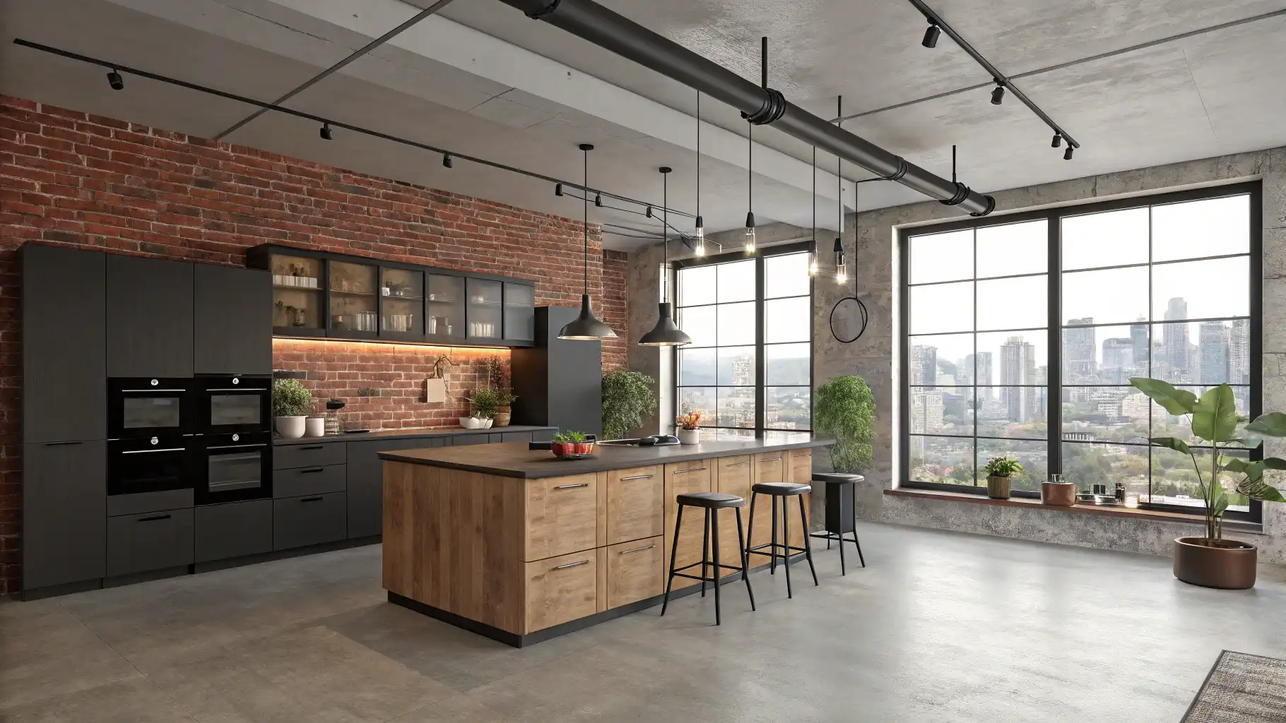 The Industrial Chic L-Shaped Oasis