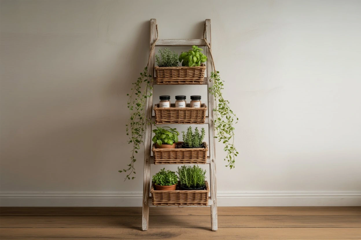 The Ladder Shelf Herb Garden