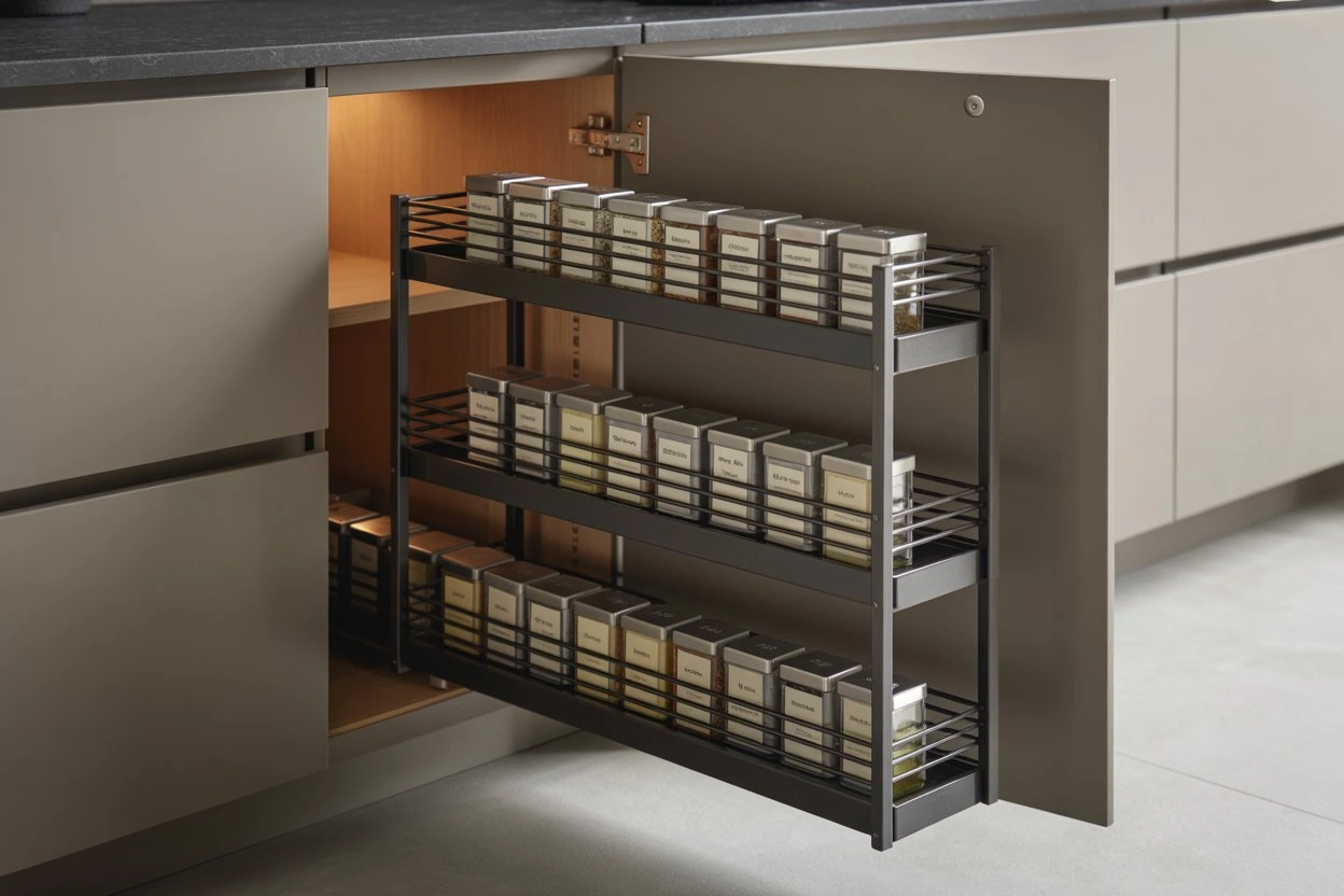 The Pull-Out Pantry Spice Rack