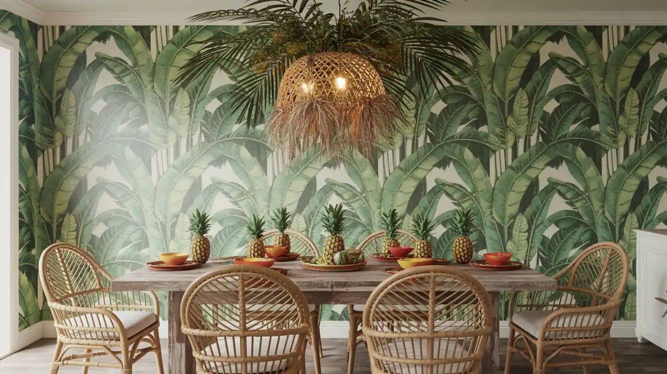 Tropical Breeze Over Rattan Roots