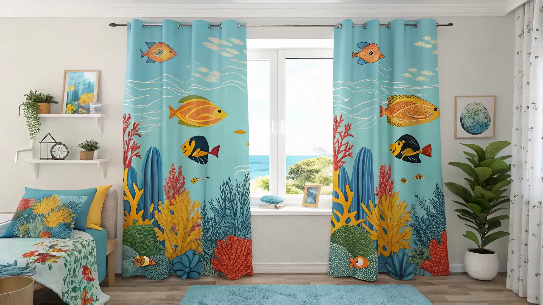 Tropical Reef Window Panels
