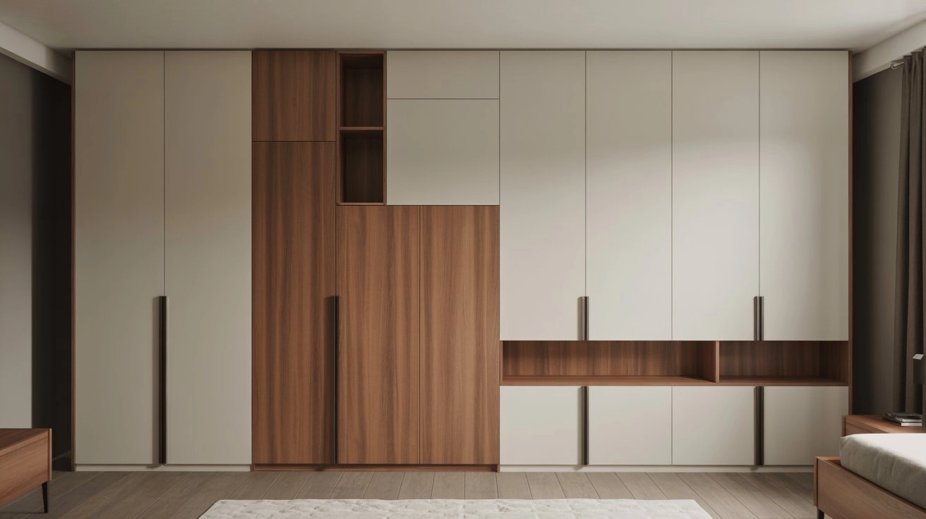Sleek Two-Tone Wardrobe