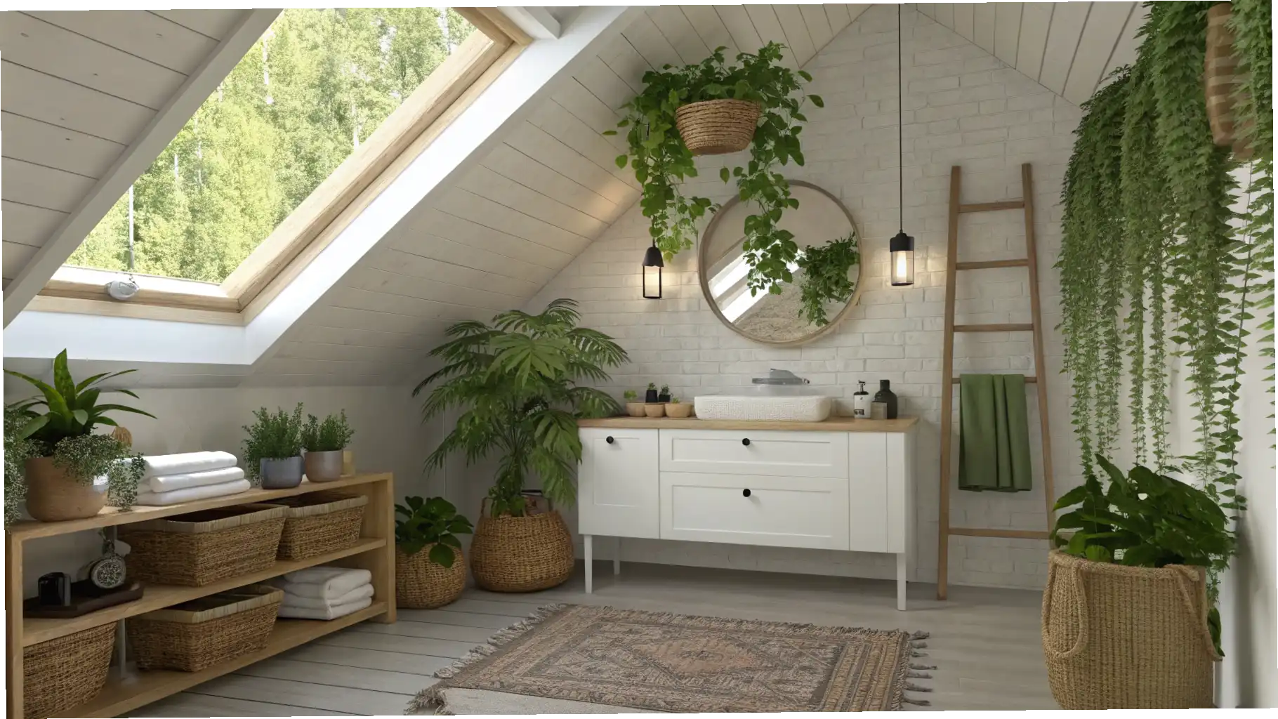 Verdant Haven Under the Sloping Roof