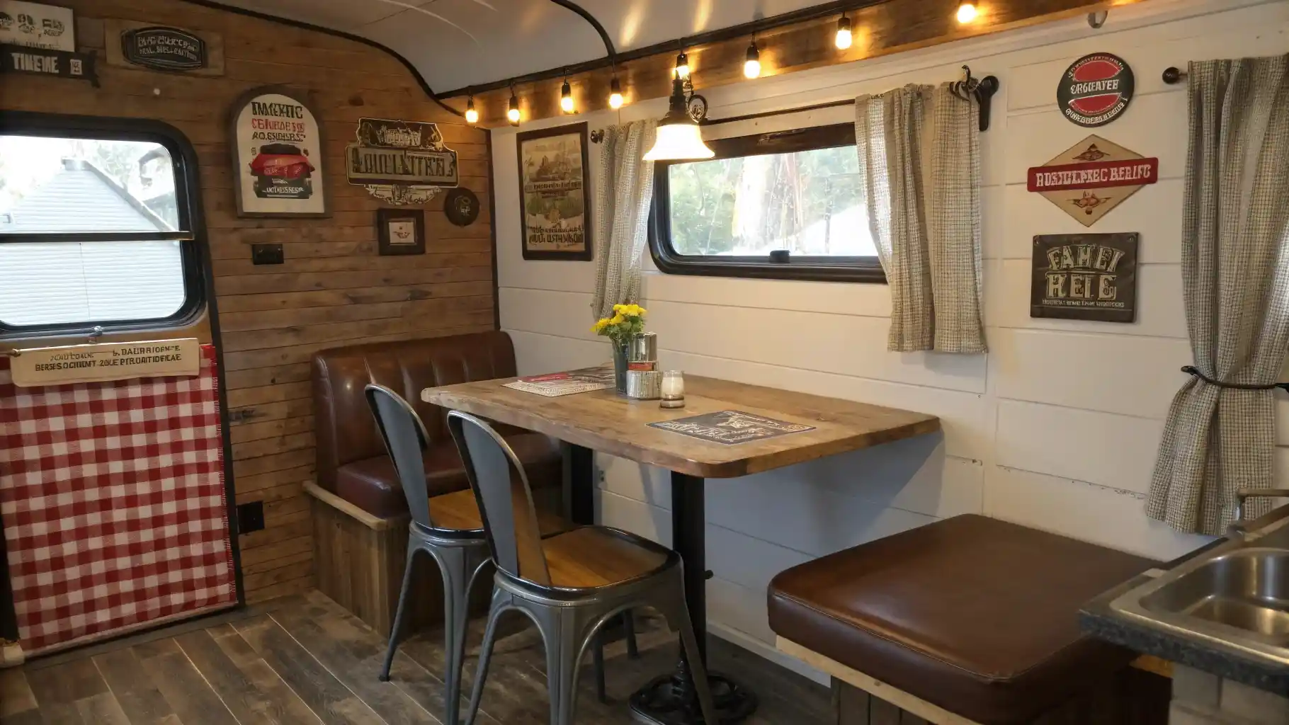 Vintage Diner Booth Seating