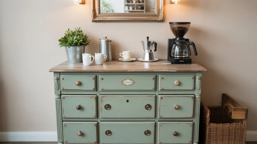 Vintage Dresser Coffee Bar