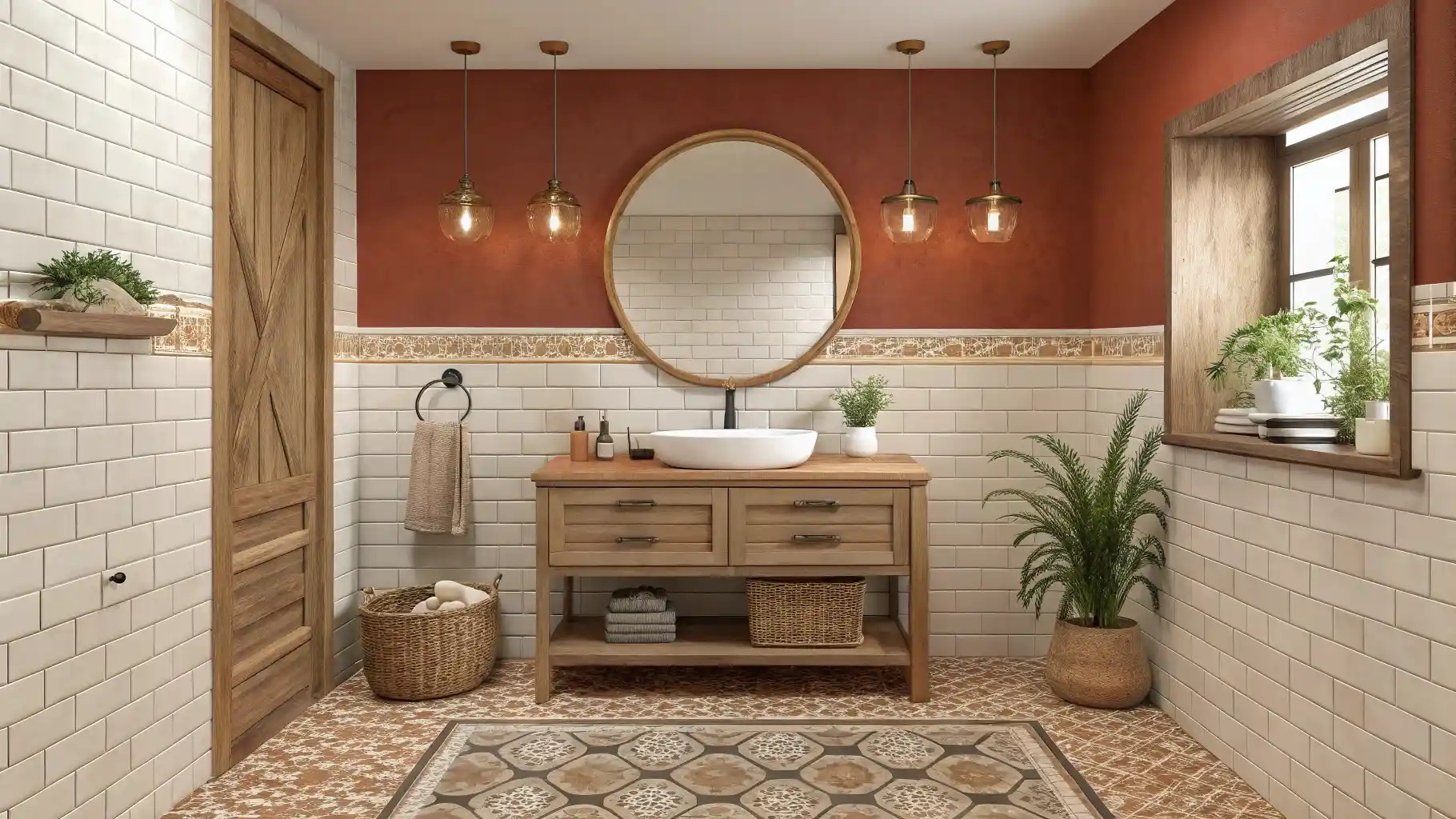 Warm Terracotta and Cream Harmony