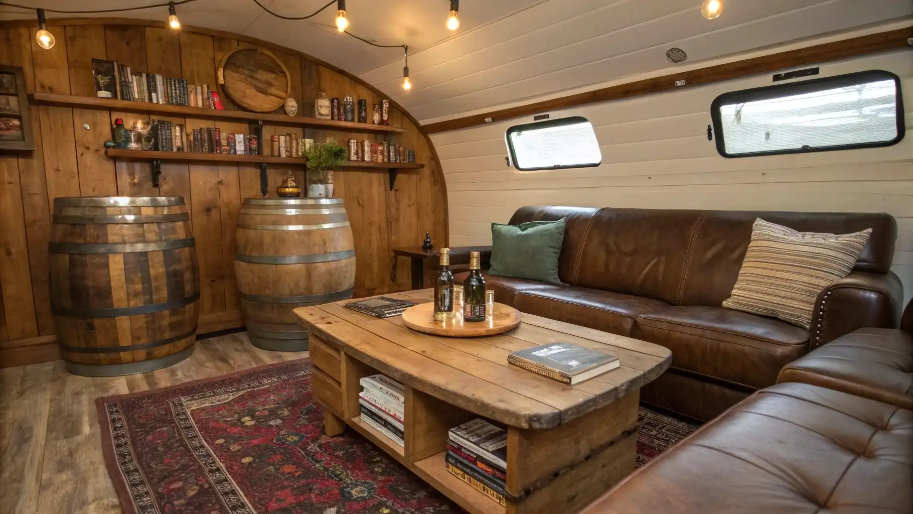 Whiskey Barrel Reading Lounge