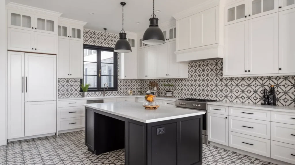 White Foundation with Patterned Contrast