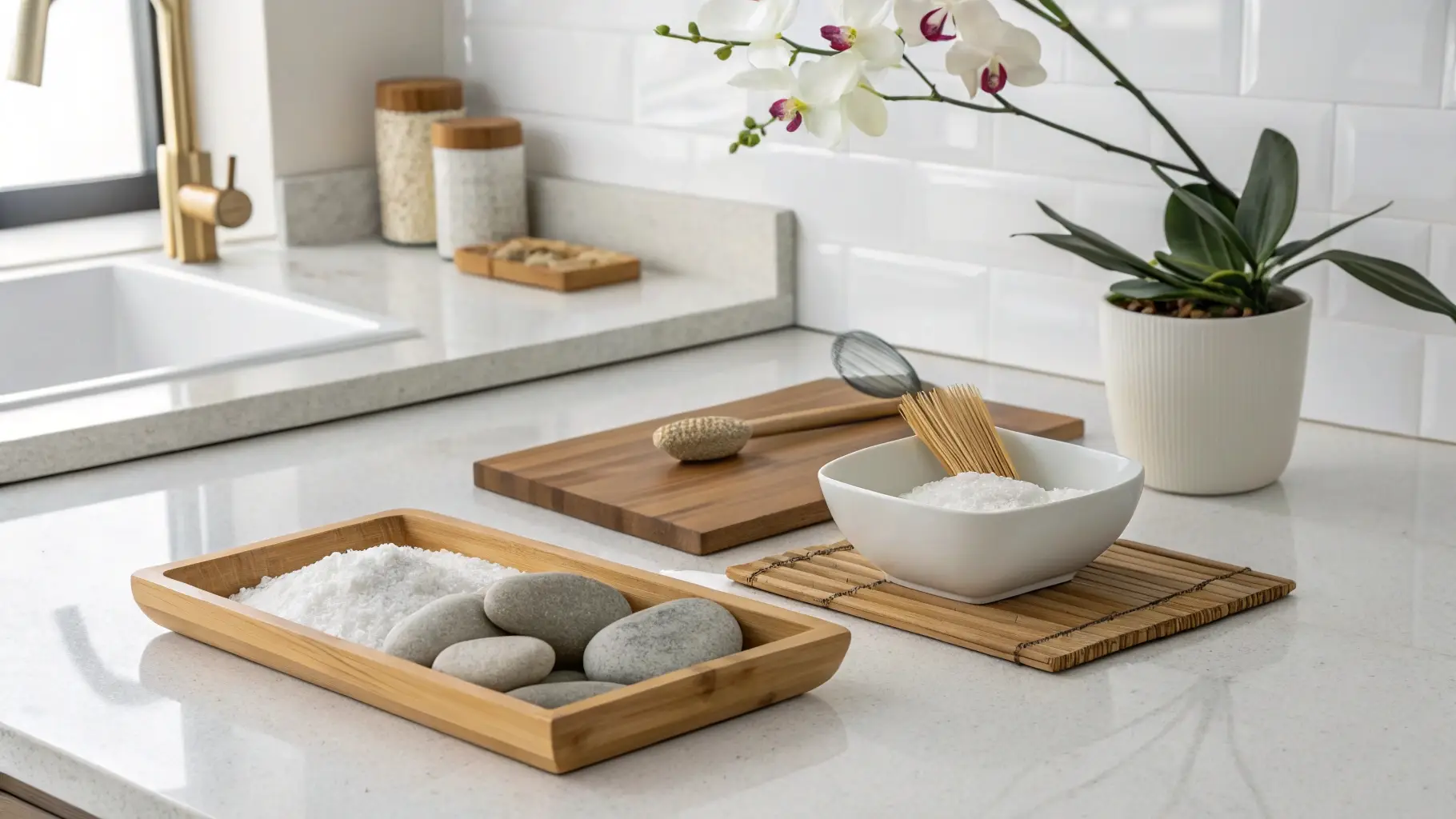 Zen-Inspired Spa Counter Display