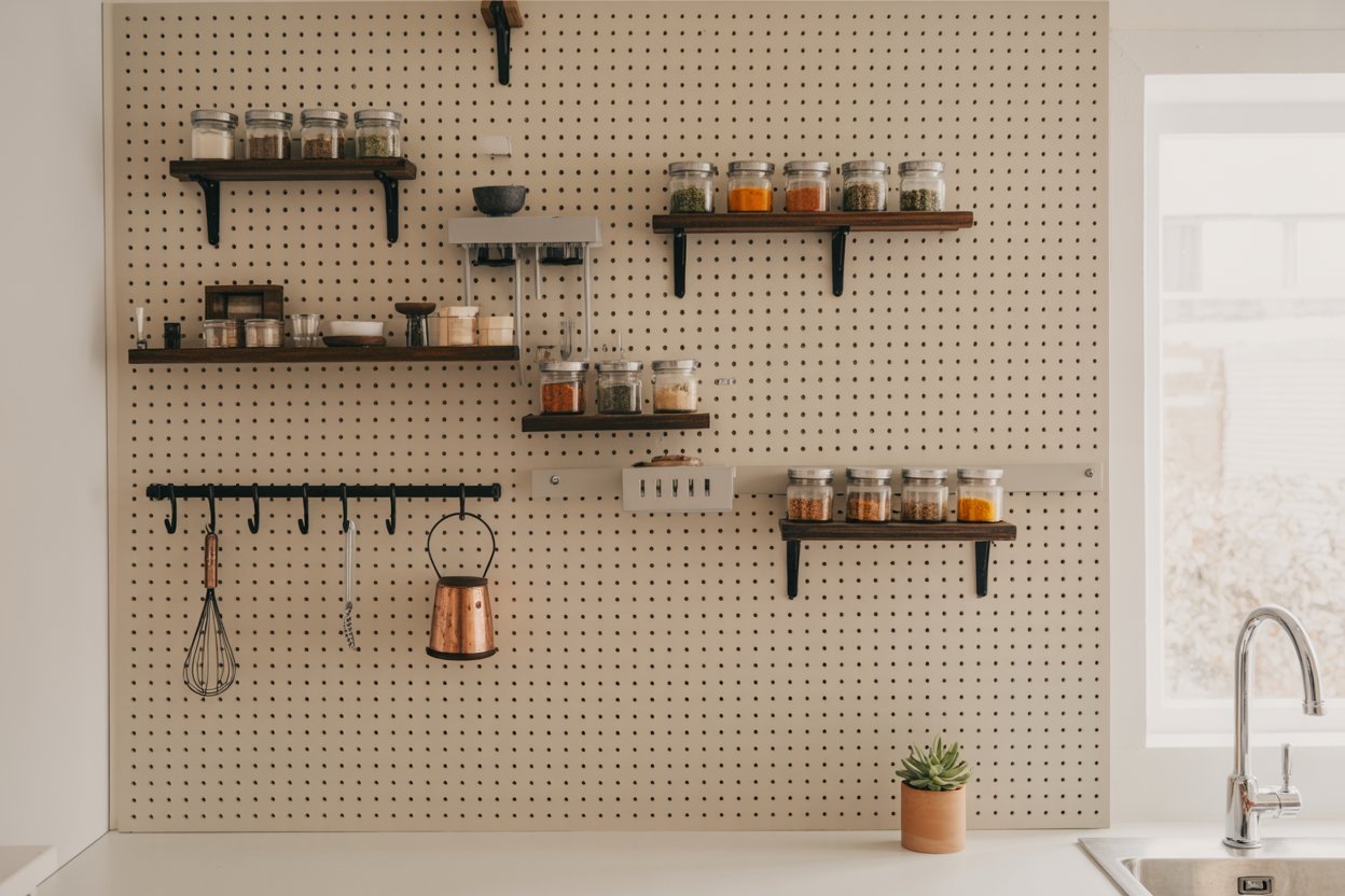 The Customizable Pegboard Spice Wall