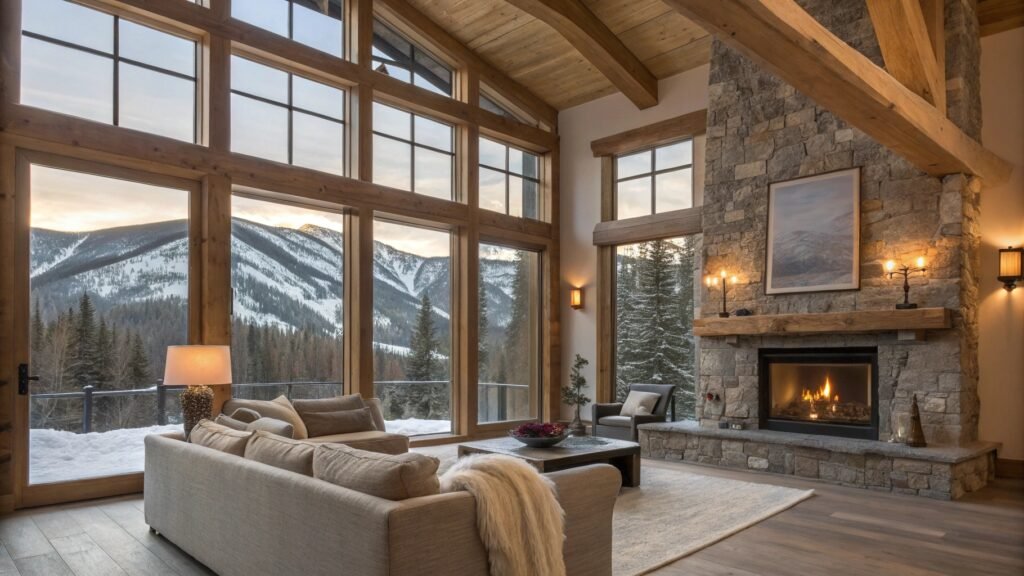 Cozy Contemporary Mountain Home Interiors That Redefine Alpine Living