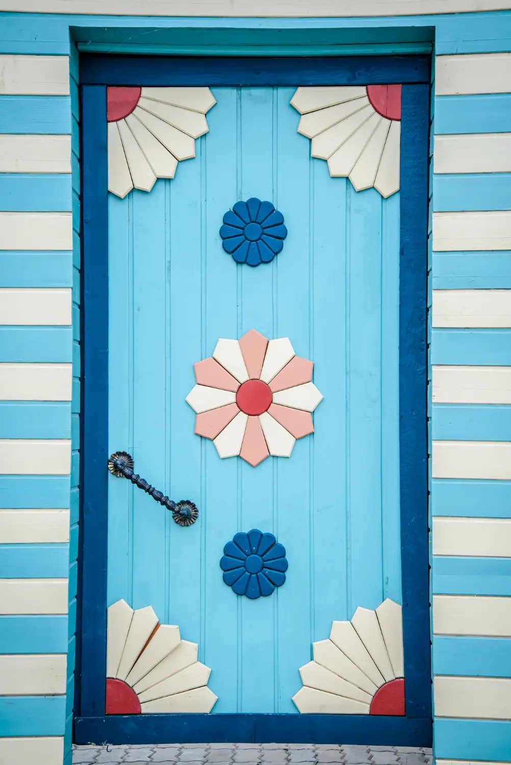 Geometric Floral Door