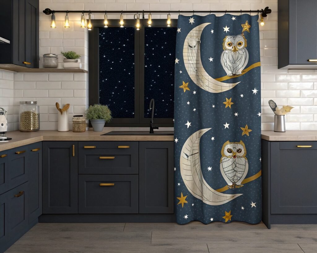 19 Cheerful Owl-Themed Kitchen Curtain Ideas