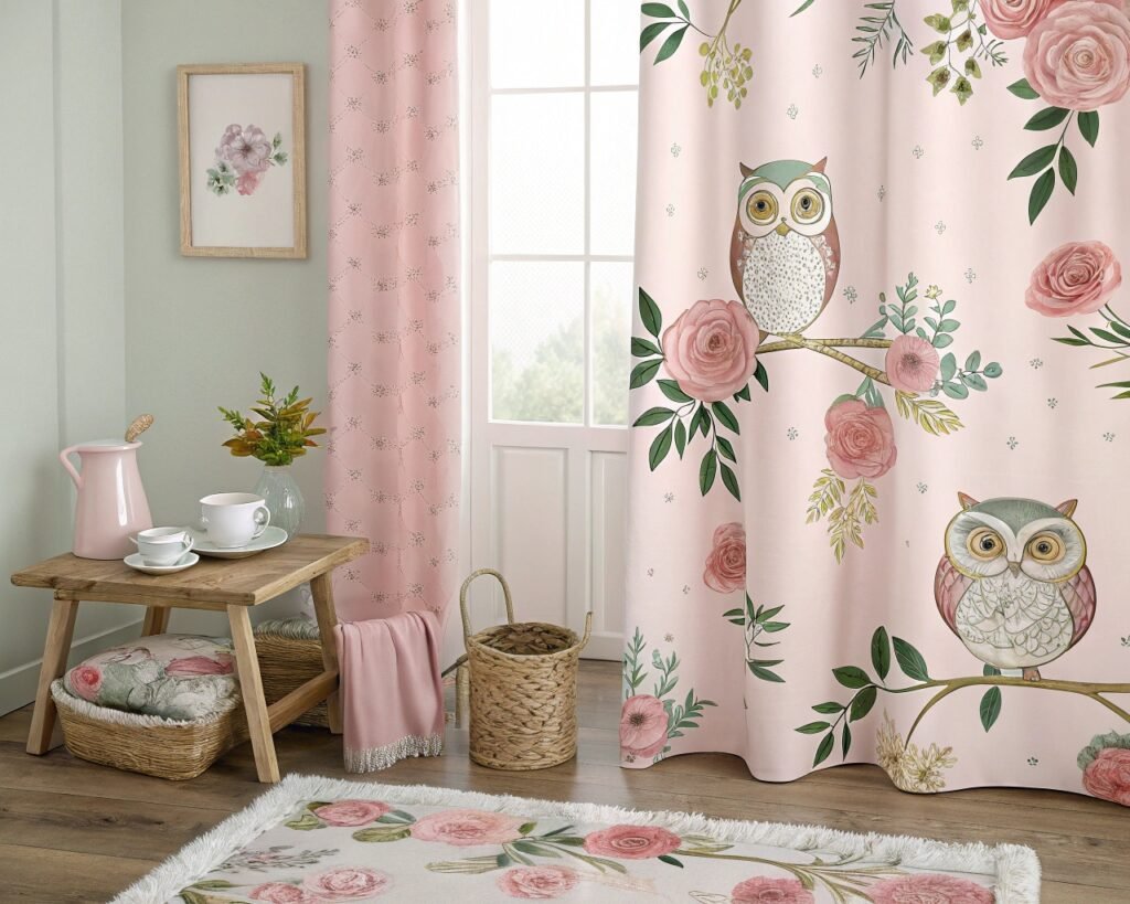 19 Cheerful Owl-Themed Kitchen Curtain Ideas